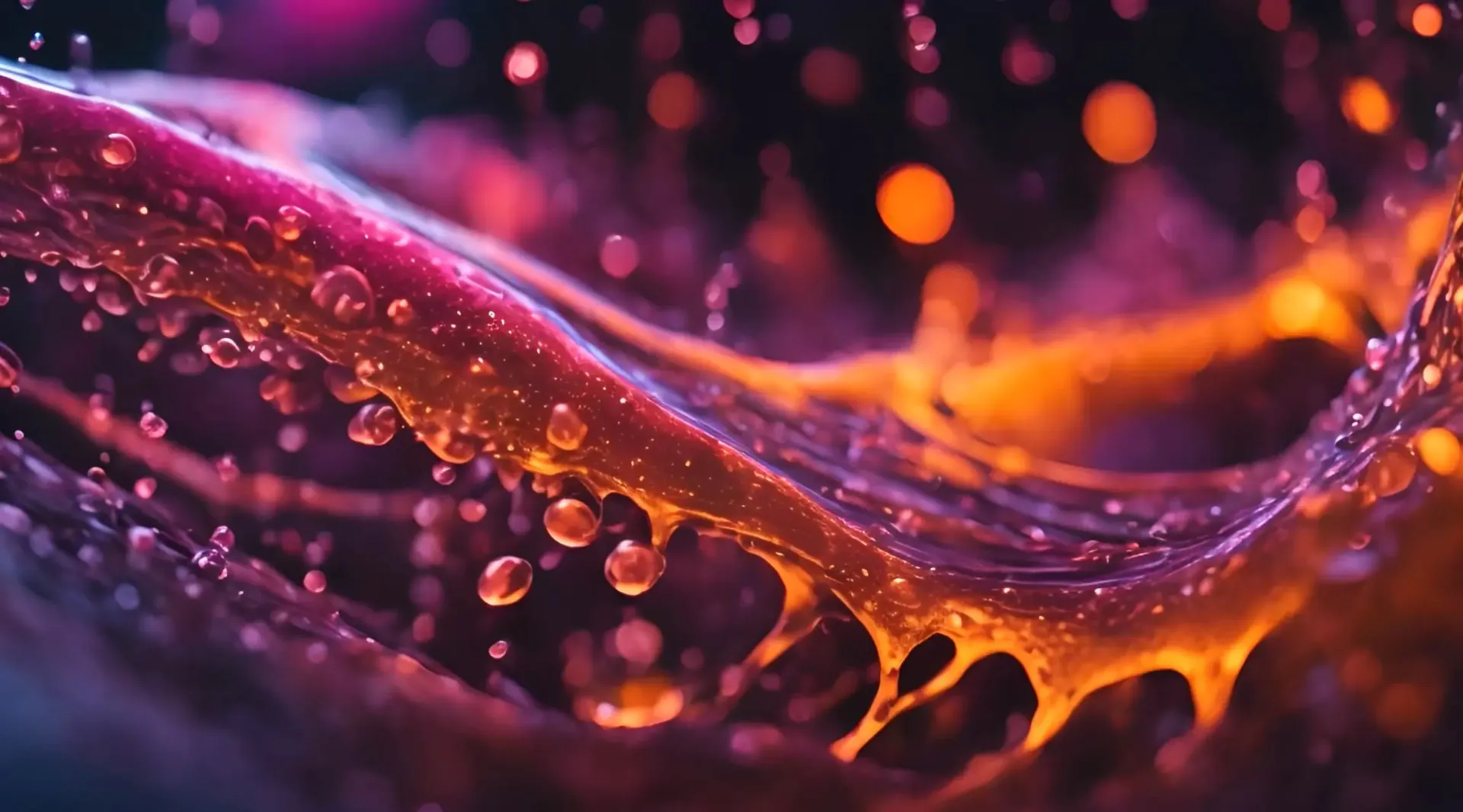 Neon Lava Stream High Detail Liquid Animation